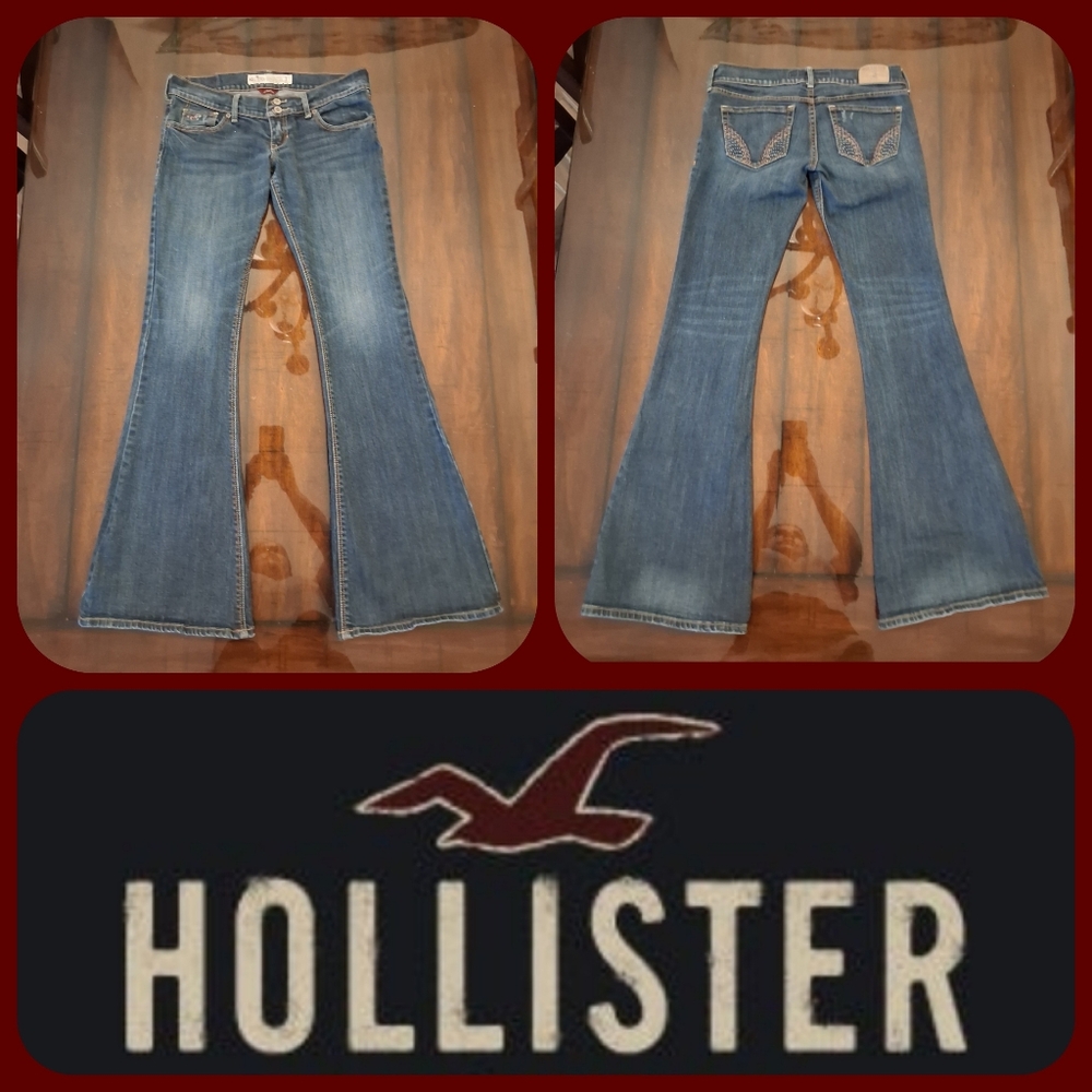 Y2K Hollister Low Rise Baja Super Flare Jeans